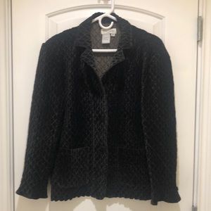 Great Cavalier SIZE M Deep Chocolate Brown Crushed Velvet-Look Jacket